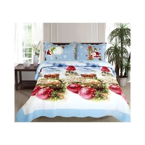Genérico - Cubrecama Quilt De Navidad Plaza Y Media K5