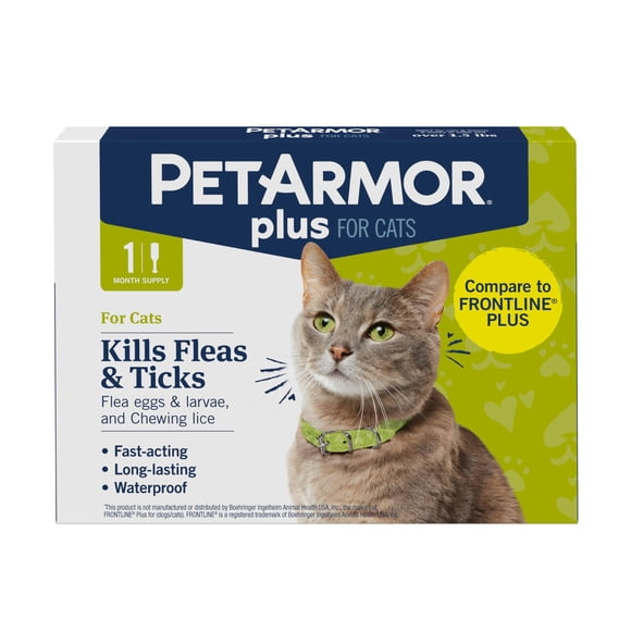 Tratamiento antipulgas y garrapatas PetArmor Plus Cats, 1 dosis a prueba de agua