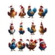 thumbnail image 2 of Adornos Navideños De Pollo, Colgantes Navideños Para Decoración De Fiestas En Interiores, Estilo A, 2 of 3