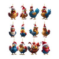Magideal - Adornos Navideños, Colgante De Gallo, Decoraciones Creativas Para Árboles De Navidad Para Favores De Fiesta, Regalos De Navidad, Decoración Del Hogar, Estilo A