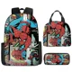 thumbnail image 1 of 3pcs/set Disney Children 3d Cute Spider Man Design Backpack Stitch Boys Primary School Bag Kids Kindergarten Backpack Mochila, 1 of 3
