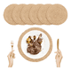 thumbnail image 1 of 6pcs manteles individuales redondos trenzados 35 cm, #2, 1 of 3