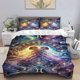 thumbnail image 1 of 3pcs Gemini Art Print Bedding Set | Soft Polyester Digital Print, 1 of 1