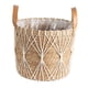 thumbnail image 2 of Macetero Tejido, Cesta Organizadora, Adorno, Maceta Para Almacenamiento De Picnic, Líneas Blancas Interiores, 2 of 4