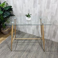 Pandalino - Mesa Alta Bar Vitreo | Vidreo Templado 120X60X105 Blanco