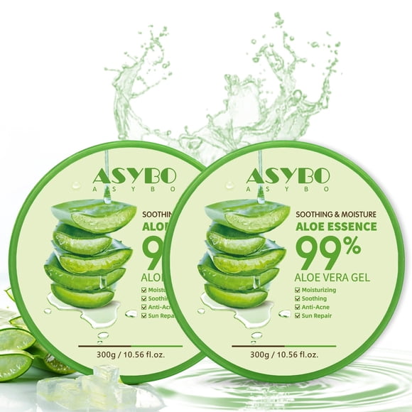 Gel de aloe vera ASYBO 600 ml x 2 - Gel hidratante orgánico