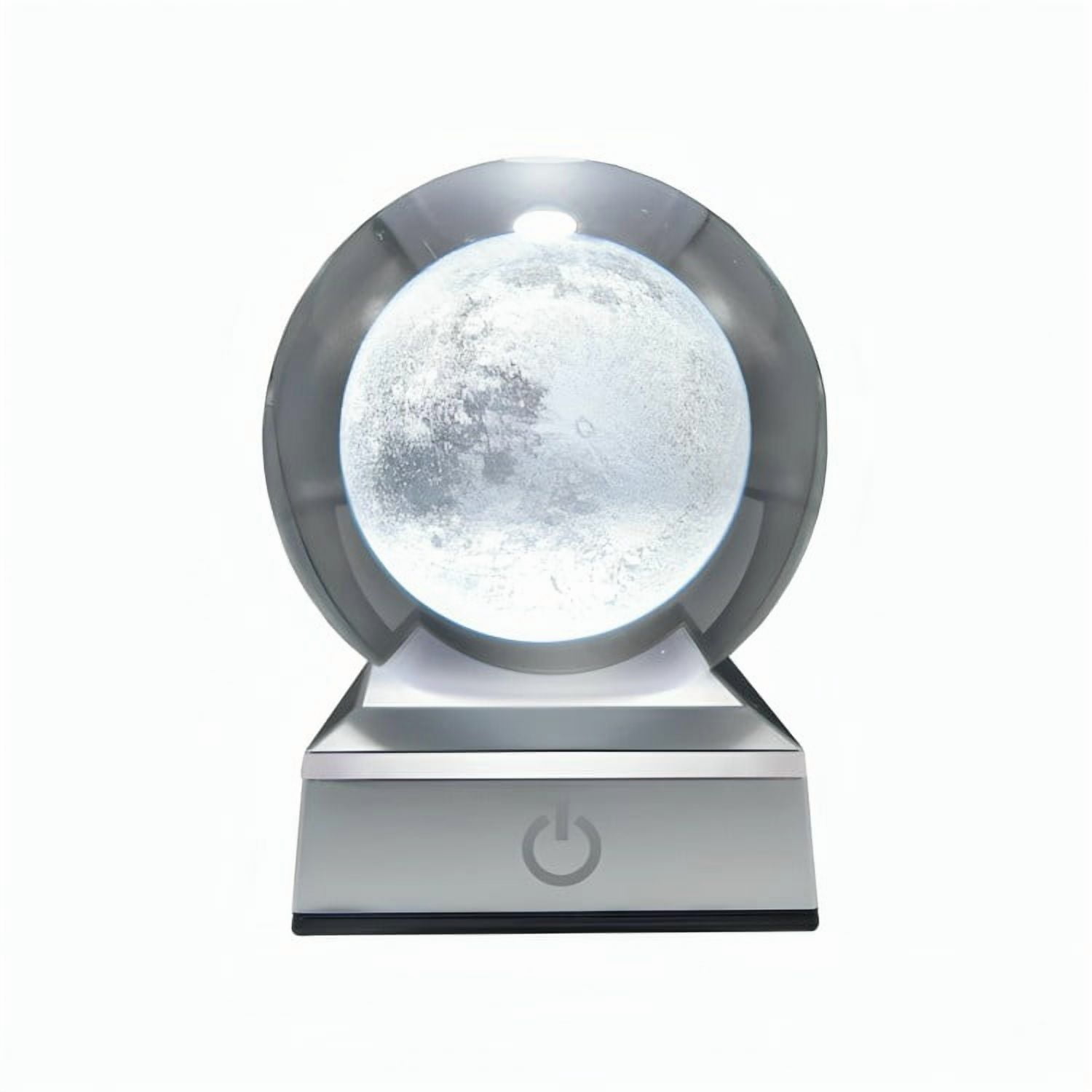 Genérico - Bola De Cristal Led Rgb Diseños 3d Multicolor Luna