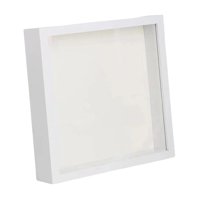 Magideal - Marco De Caja De Sombra Decoración De Mesa Decoración De Pared De Madera Marco De Flores Secas Soporte De Exhibición De Flores Secas Marco De Caja De Blanco