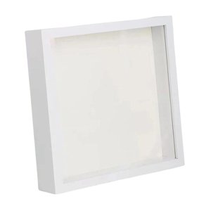 Magideal - Marco De Caja De Sombra Decoración De Mesa Decoración De Pared De Madera Marco De Flores Secas Soporte De Exhibición De Flores Secas Marco De Caja De Blanco