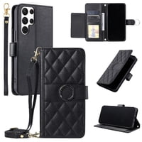 Funda Tipo Billetera Foxdock Para Samsung Galaxy S23 Ultra – Tapa Abatible Con Correa Para Mujer