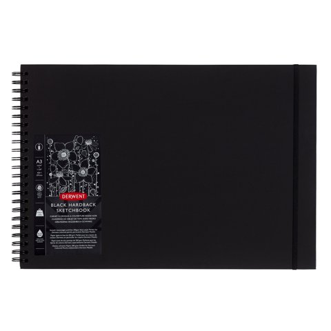 Croquera Dibujo Derwent Hoja Negra 200Gr 40 Hojas A3 42X29Cm