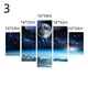 thumbnail image 1 of 5pcs/set Blue Space Starry Sky Mural Sofa Backdrop Wall Living Room Home Decor, No Frame, 1 of 5
