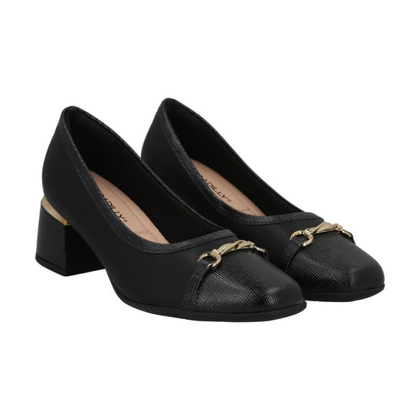 Zapato Estela Negro/Dorado Piccadilly
