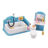 Magideal - Juego De Baño Para Casa De Muñecas, Muebles En Miniatura, Piezas De Muñeca Bjd, Modelo Clásico, Decoraciones Para Casa De Muñecas Con Accesorios, 1/12