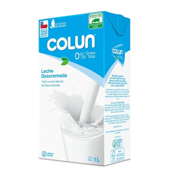Leche Descremada Natural Caja 1 l, 1 L