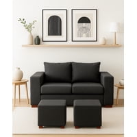 Dkora - Living Cedric Sofa 2 Cuerpos + 2 Puf Marengo