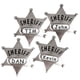 thumbnail image 5 of Insignias de alguacil Bedwina Silver Star con pegatinas para niños x24, 5 of 6