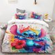 thumbnail image 5 of Duvet Cover Cute Cartoon Stitch Eating Strawberries Children's Adult Bedding Set One Duvet Cover Two Pillowcases Single Double, 5 of 5