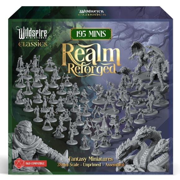 Miniaturas Wildspire 195 piezas D&D 28 mm sin pintar
