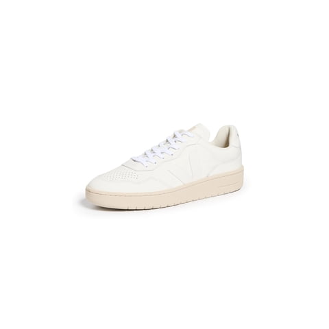 Zapatillas Veja V-90 De Piel Extra Blanca Para Hombre