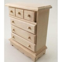 Bothyi - Accesorios De Casa De Muñecas De Madera De Burlywood Del Gabinete Del Cajón Arbitrario Para La Manija Del Metal De La Oficina