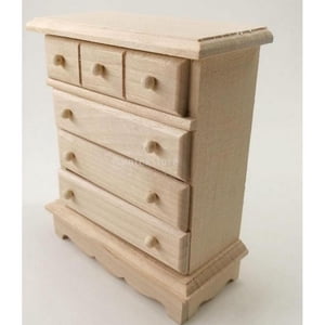 Bothyi - Accesorios De Casa De Muñecas De Madera De Burlywood Del Gabinete Del Cajón Arbitrario Para La Manija Del Metal De La Oficina