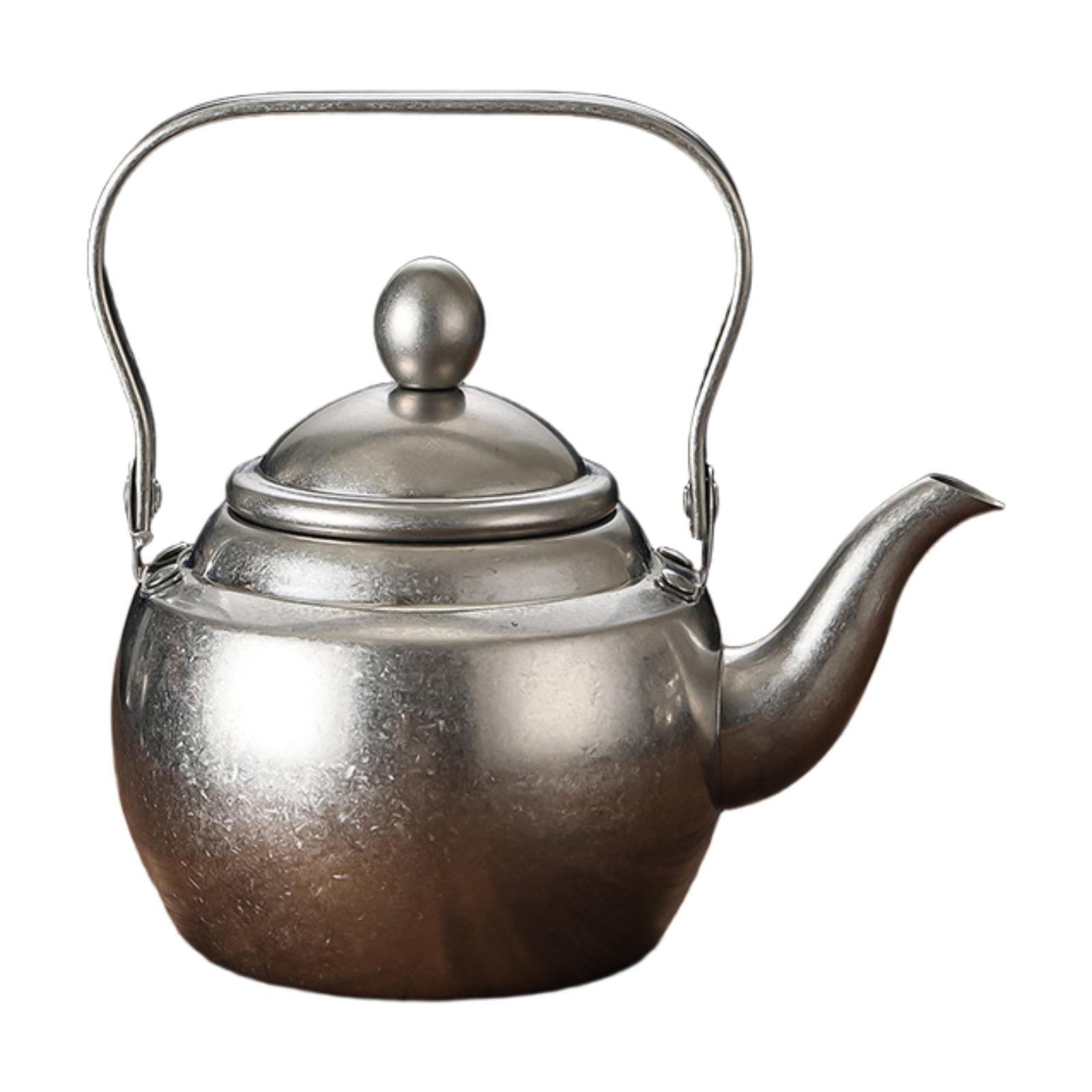 Magideal - Tetera De Acero Inoxidable Con Colador Integrado Hervidor Para Agua Y Té Olla Metálica Con Tapa Hermética Diseño Fácil De Transportar Adecuado Para Re 1 Litro