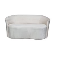 Diseños Valestrini - Sofa Curvo Felpa Crudo