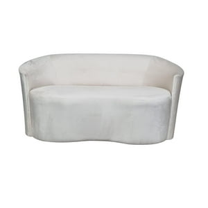 Diseños Valestrini - Sofa Curvo Felpa Crudo