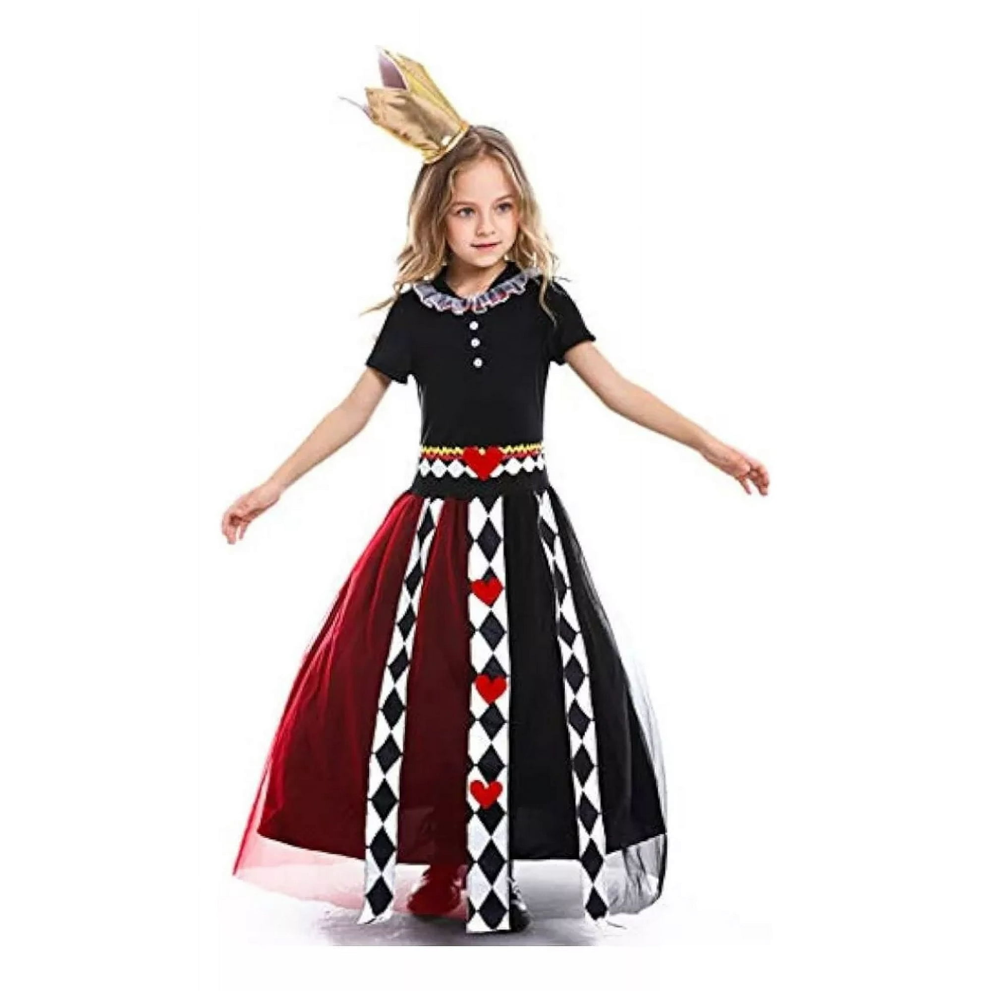 Tododisfraceschile - Disfraz Reina Corazones Talla 7 A 9 Años