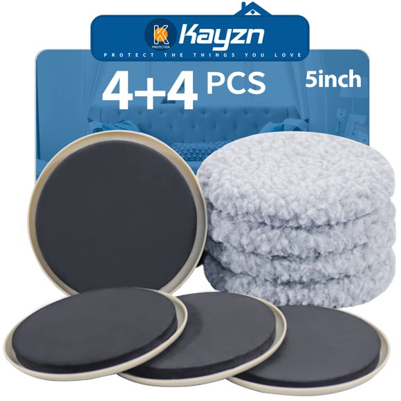 Deslizadores para muebles Kayzn, 8 piezas, 13 cm, almohadillas multi-superficie