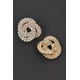 thumbnail image 3 of Pendientes Fashnzfab Botón Strass Oro y Plata, 3 of 4