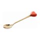 thumbnail image 1 of Xiao Hua Cuchara de Postre - Juego de 4 Piezas Cuchara de 5.7 Pulgadas de Largo, Vajilla Decorativa de Cerámica Naranja con Diseño de Amor, Juego de Vajilla para Uso Diario, Cubiertos para, 1 of 3