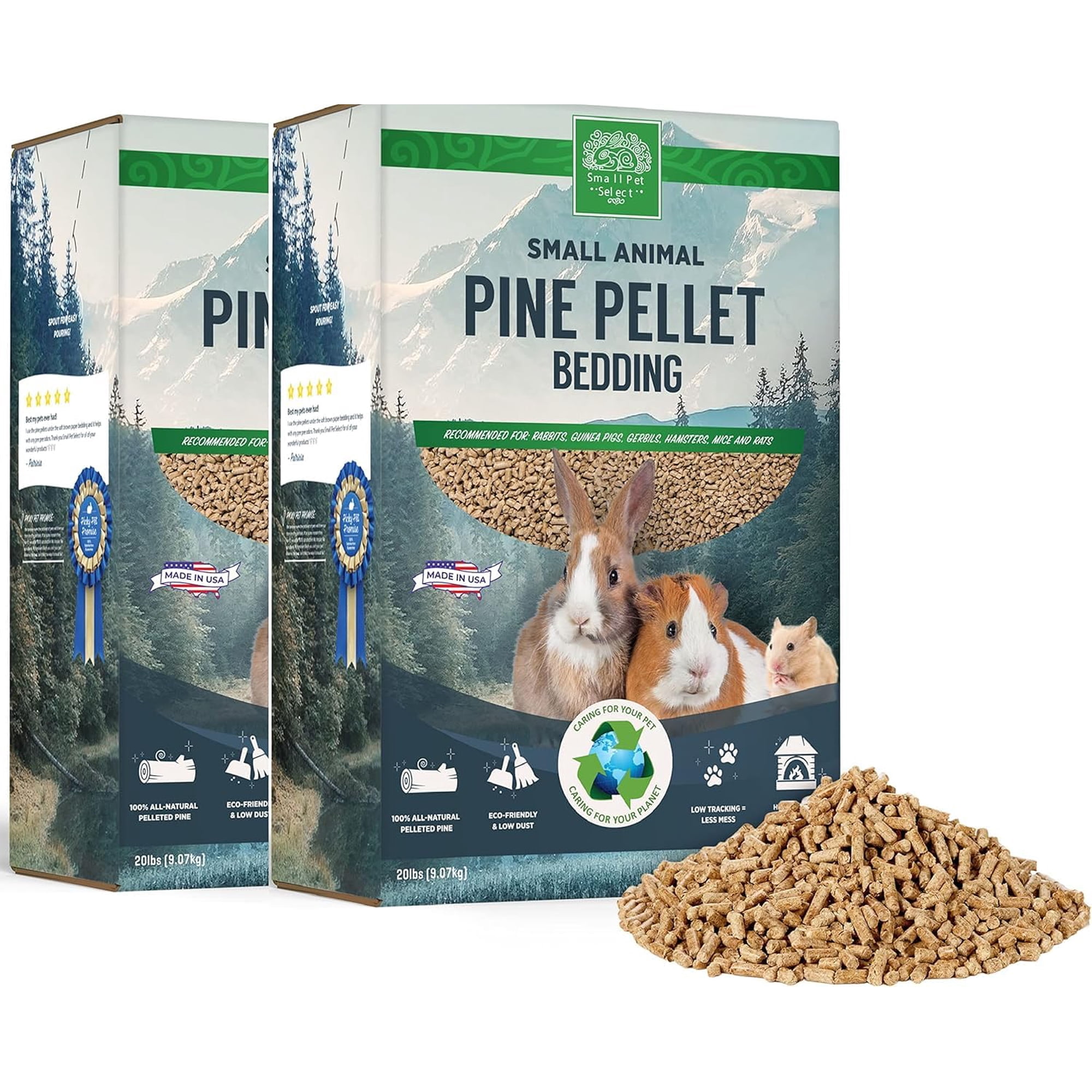 Ropa De Cama Pine Pellet Small Pet Select, 18 Kg, Para Conejos Y Conejillos De Indias
