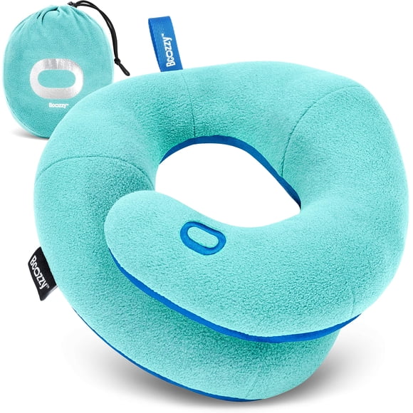 Almohada cervical de viaje BCOZZY Kids (8-12 años), azul claro suave