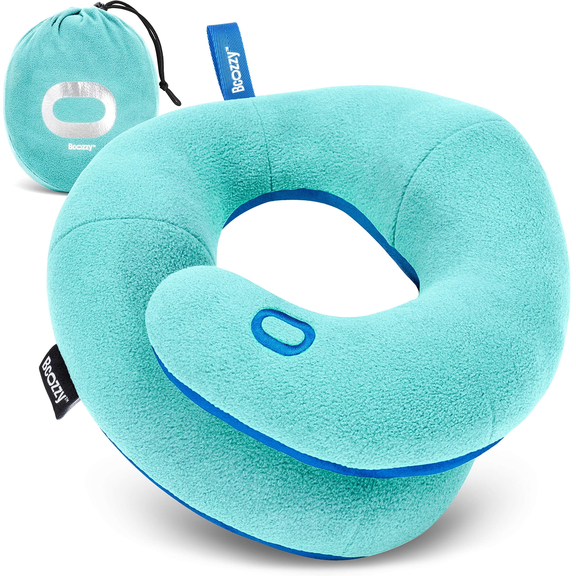 Almohada Cervical De Viaje Bcozzy Kids (8-12 Años), Azul Claro Suave