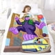 thumbnail image 5 of El Show del Gran Gorila Uva anti-pilling, suave, ligera, esponjosa y acogedora de lujo para hogar y cocina – Perfecta para niños y adultos,120X150cm, 5 of 6