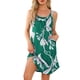 thumbnail image 1 of Vestido de Dormir sin Mangas para Mujeres con Estampado Floral y Bolsillos para un Ropero Nocturno y de Descanso Cómodo XS Flores Verdes, 1 of 6