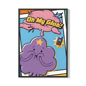 Creango - Cuadro Poster Enmarcado Hora De Aventura Princesa Grumos Decorativo