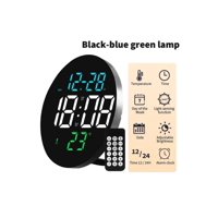 Reloj De Pared Digital Led Grande De 23Cm Redondo Con Control Remoto Usb