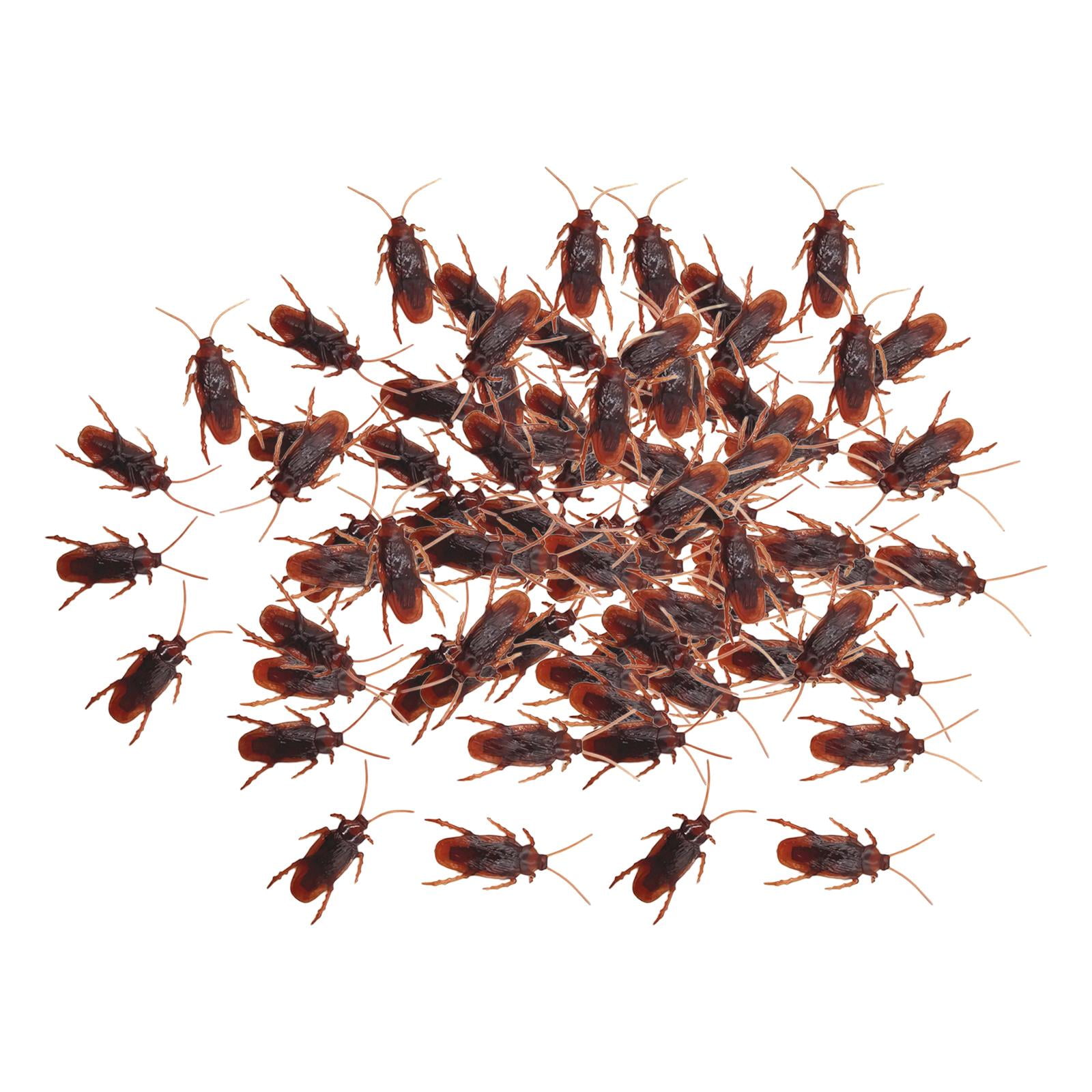 Magideal - 100 Piezas De Cucarachas Falsas Para Fiestas De Cucarachas, Juguetes Divertidos Y Complicados, Simulación De Cucarachas Artificiales, Cucarachas Reali S