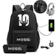 thumbnail image 1 of Messi Backpack Boys Girls Laptop Capacity School Bag Usb Charging Anti Theft and Waterproof Canvas Casual Mochilas, 1 of 3