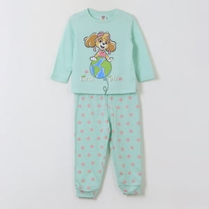 Pijama Manga Larga Niña Skye Earth Day Verde Paw Patrol