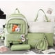 thumbnail image 1 of 2023 New Double Pocket Backpack Fashion Trendy Backpack 5pcs Multi-functional Large-capacity School Bag, 1 of 5