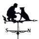 thumbnail image 2 of Weathervane Farm Bracket Weathervane Farmhouse Escena Duradera Hombre Con Perro, 2 of 3