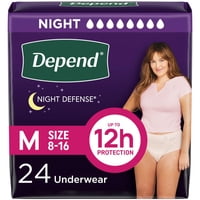 Ropa Interior Para Incontinencia Depend Night Defense Para Mujer M 24U