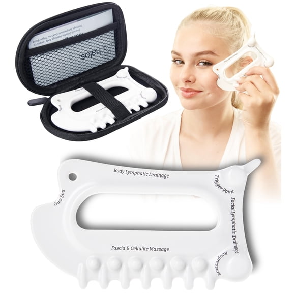 Herramientas faciales Gua Sha de cerámica 6 en 1 myhalos myHalos