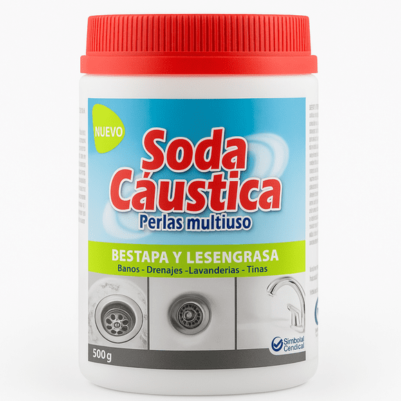 Soda Cáustica En Perlas Pote 1/2kg Passol Original