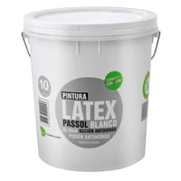 Pintura Látex Al Agua Poder Antihongo Blanco 10 Litros Passol