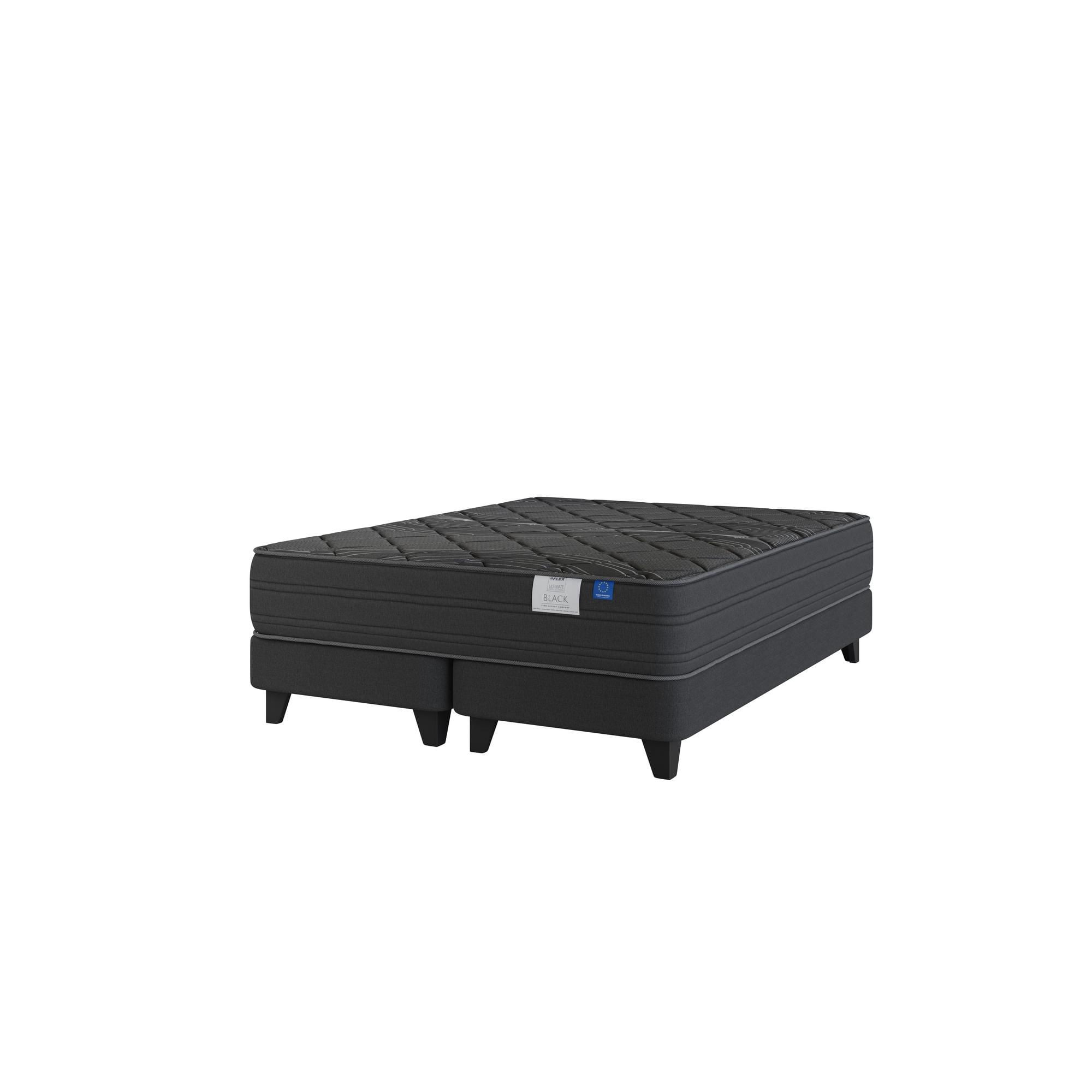 Cama Europea Black 2 Plaza Base Dividida